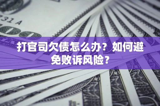 北京打官司欠债怎么办？如何避免败诉风险？