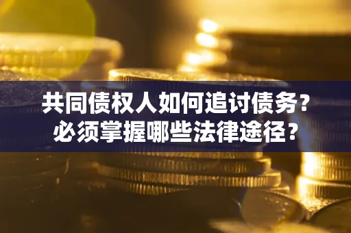 北京共同债权人如何追讨债务？必须掌握哪些法律途径？